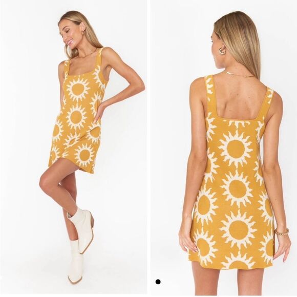 Show Me Your MuMu Dresses & Skirts - Show me Your Mumu Mellow Mini Dress Paradise Sun Knit Size S NWOT
